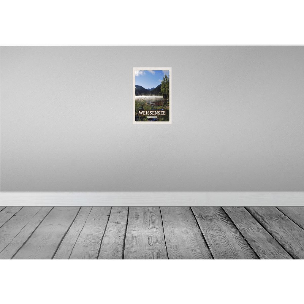 [LA-131396-H] Holzschild 30x20 cm Weissensee See Wälder Natur Bildmotiv Reisemotiv Abenteuer Reisen Bild 2