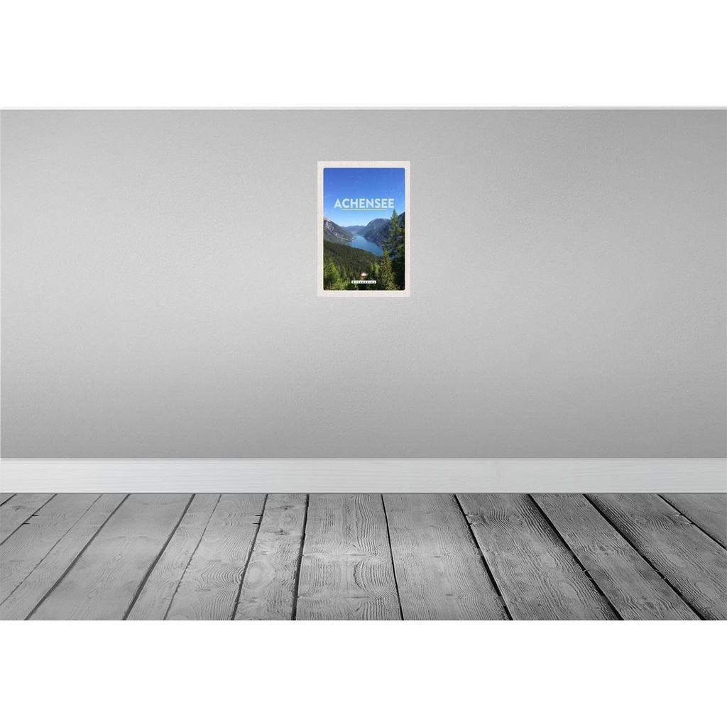 [LA-131406-H] Holzschild 30x20 cm Achensee Österreich Familie Wanderung Bildmotiv Reisemotiv Abenteuer Reisen Bild 2