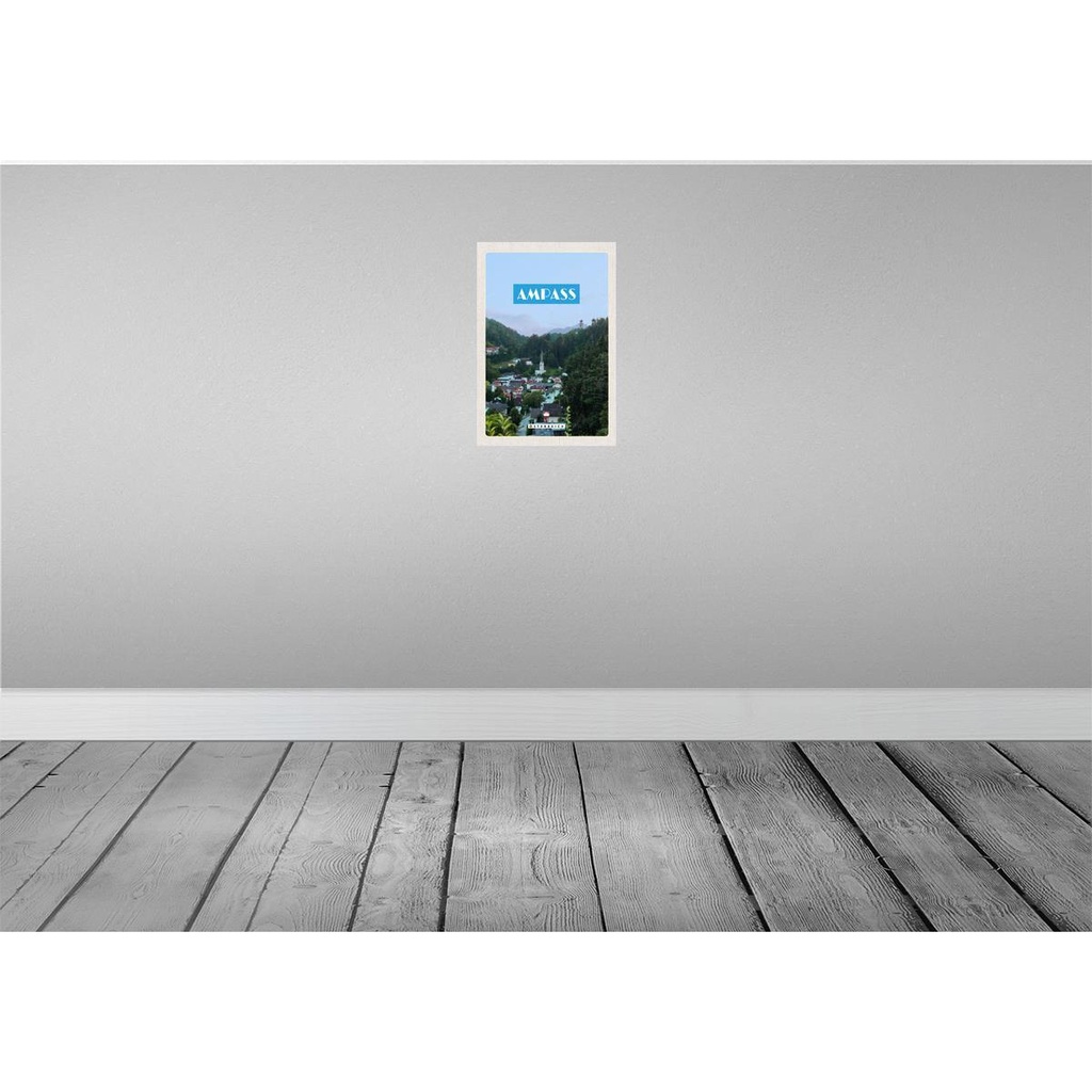[LA-131408-H] Holzschild 30x20 cm Ampass Österreich Tal Altstadt Natur Bildmotiv Reisemotiv Abenteuer Reisen Bild 2