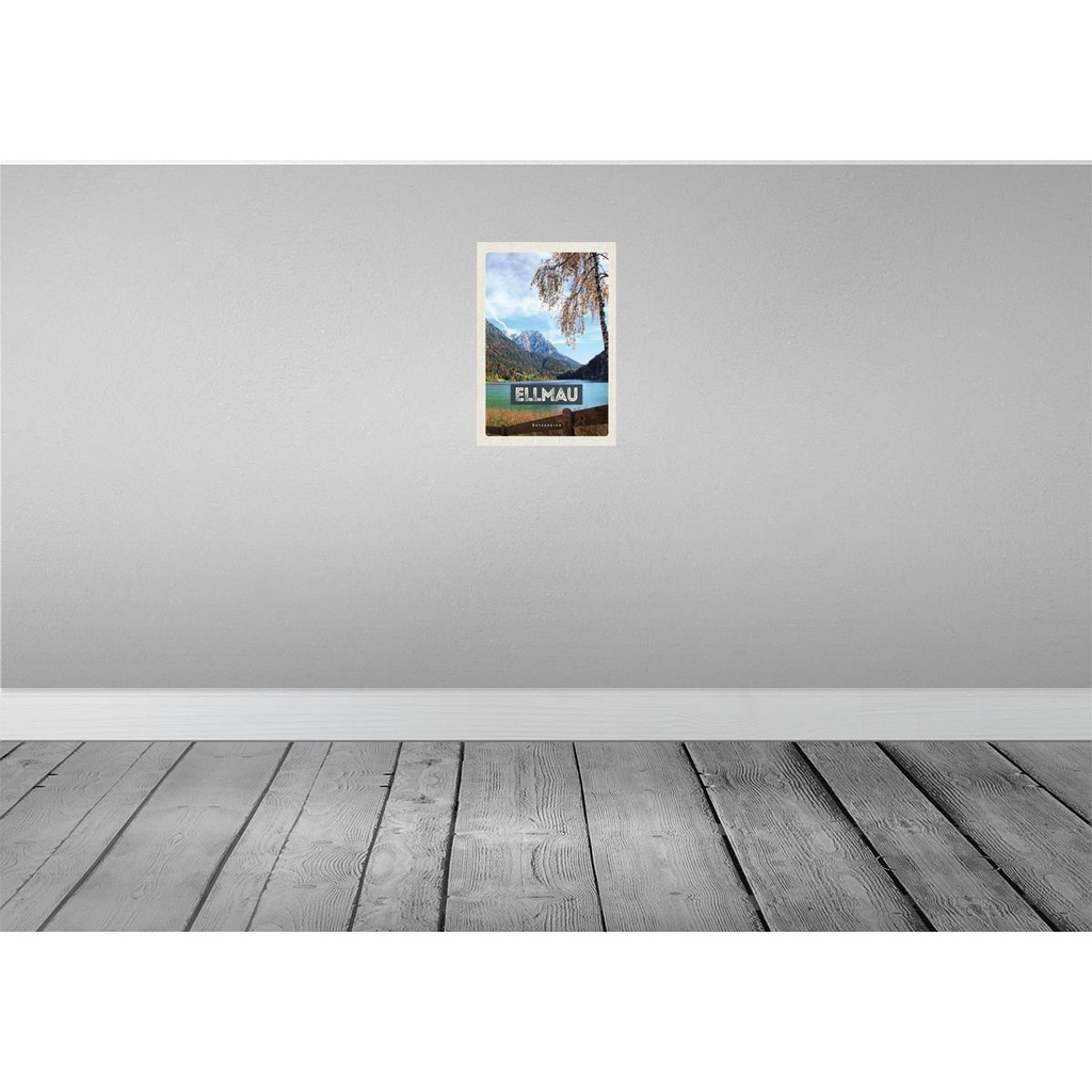 [LA-131420] Blechschild 30x20 cm Ellmau Österreich Berge See Natur Bildmotiv Reisemotiv Abenteuer Reisen Urlaub Bild 2