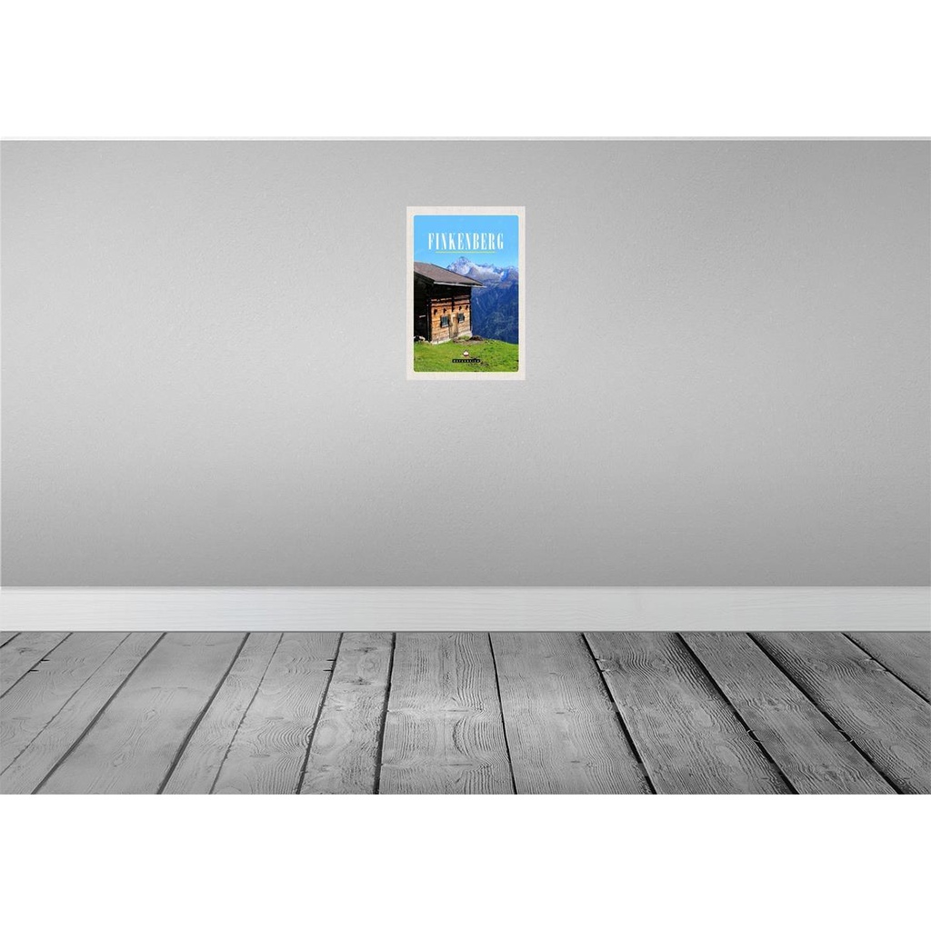[LA-131422-H] Holzschild 30x20 cm Finkenberg Natur Haus Berg wandern Bildmotiv Reisemotiv Abenteuer Reisen Bild 2