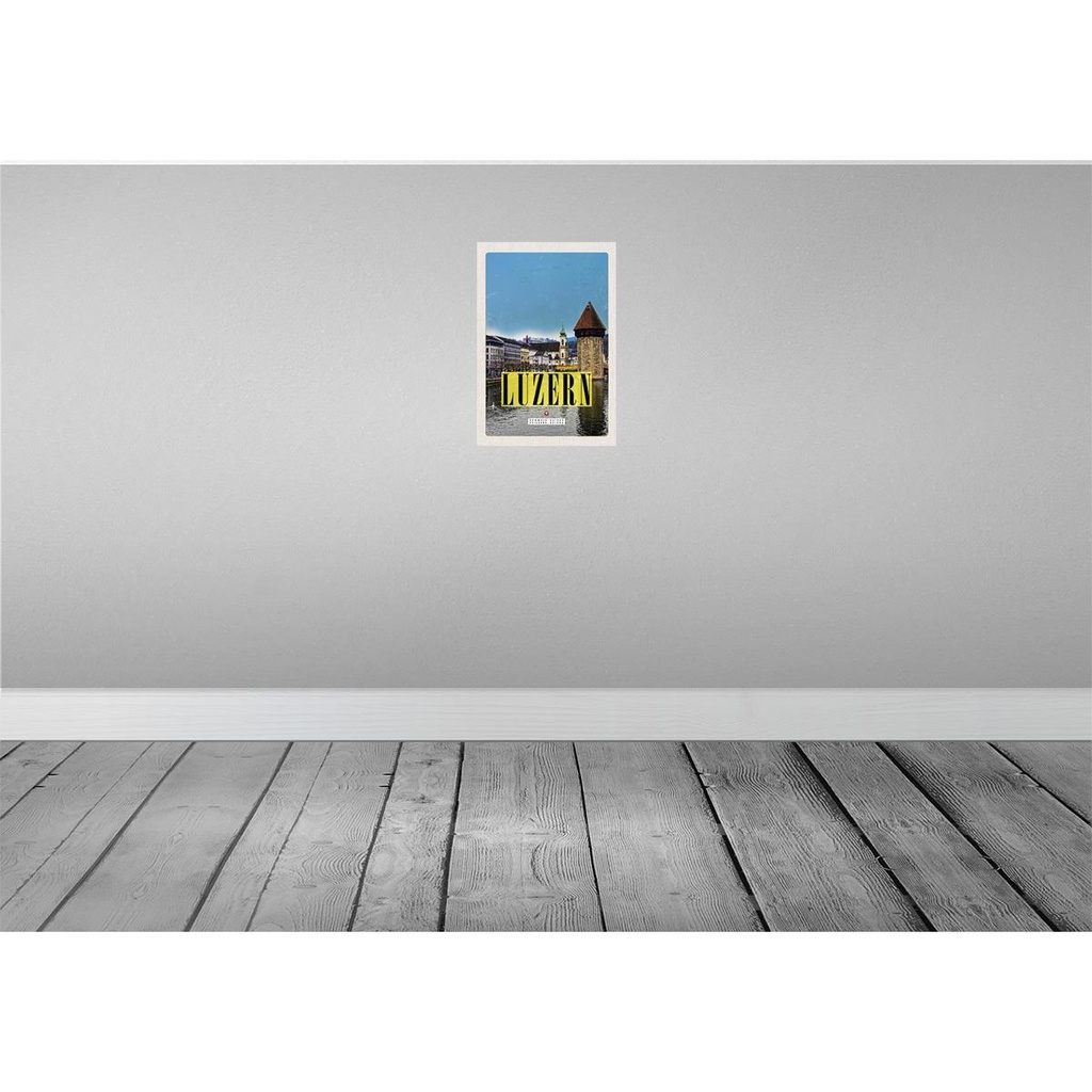 [LA-131444] Blechschild 30x20 cm Luzern Stadt FamilienWanderung Bildmotiv Reisemotiv Abenteuer Reisen Urlaub Bild 2
