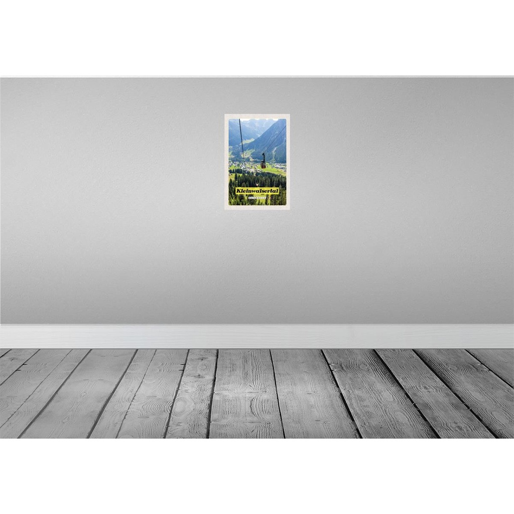 [LA-131445-H] Holzschild 30x20 cm Kleinwalsertal Österreich Gondel Natur Bildmotiv Reisemotiv Abenteuer Reisen Bild 2