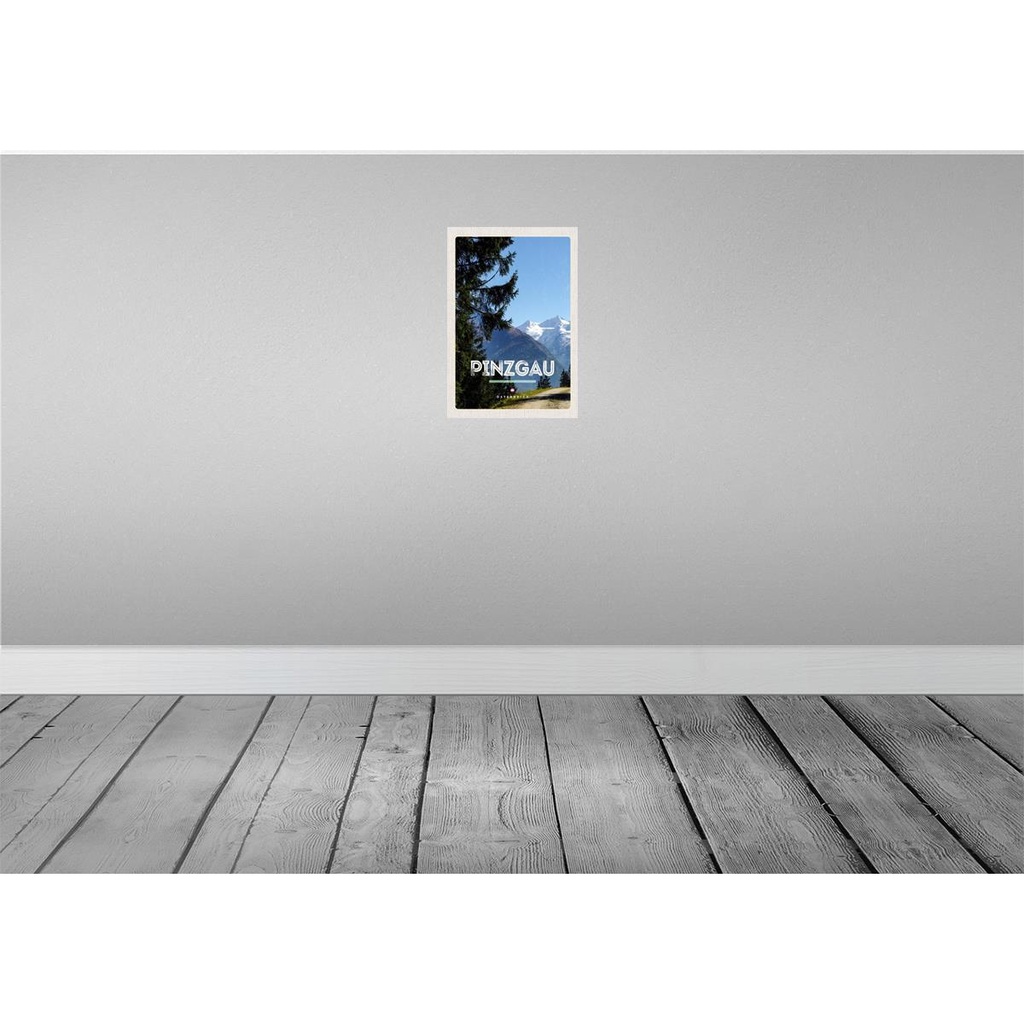 [LA-131450-H] Holzschild 30x20 cm Pinzgau Wälder Natur Wanderung Berge Bildmotiv Reisemotiv Abenteuer Reisen Bild 2