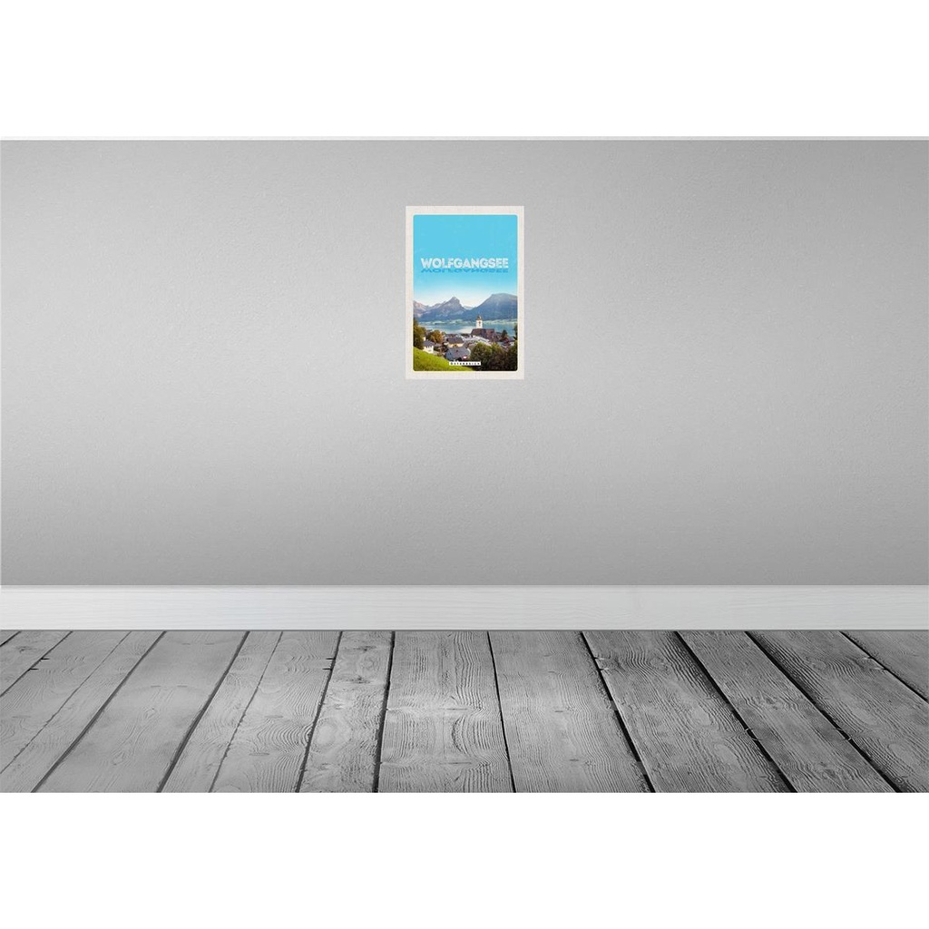 [LA-131465-H] Holzschild 30x20 cm Wolfgangsee See Natur Urlaubsziele Bildmotiv Reisemotiv Abenteuer Reisen Bild 2