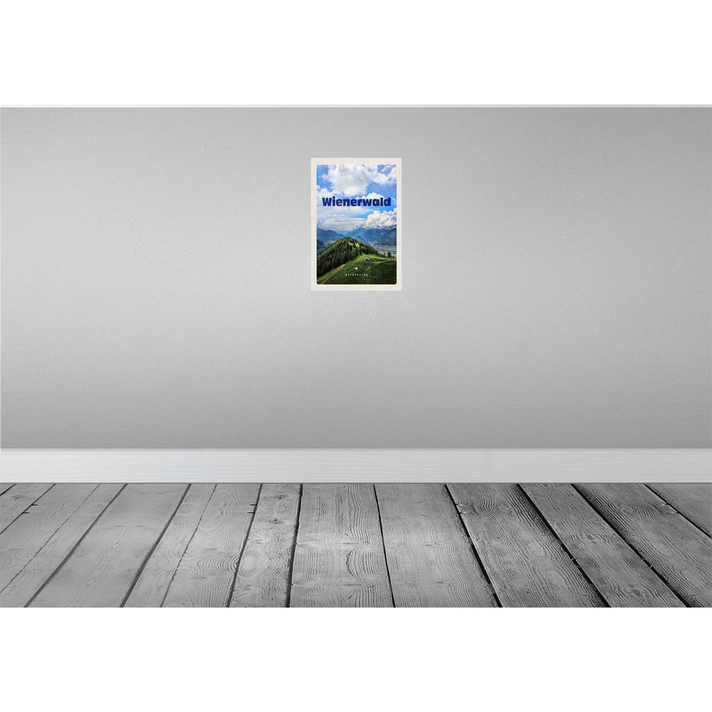 [LA-131471-H] Holzschild 30x20 cm Wienerwald Österreich Wälder Natur Bildmotiv Reisemotiv Abenteuer Reisen Bild 2