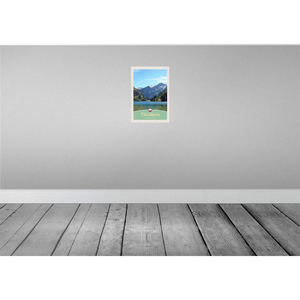 [LA-131476-H] Holzschild 30x20 cm Vilsalpsee Österreich Wälder Wanderung Bildmotiv Reisemotiv Abenteuer Reisen Bild 2