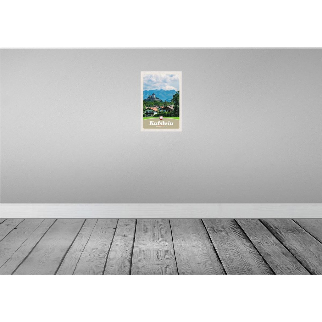[LA-131499-H] Holzschild 30x20 cm Kufstein Österreich Wälder Berge Natur Bildmotiv Reisemotiv Abenteuer Reisen Bild 2