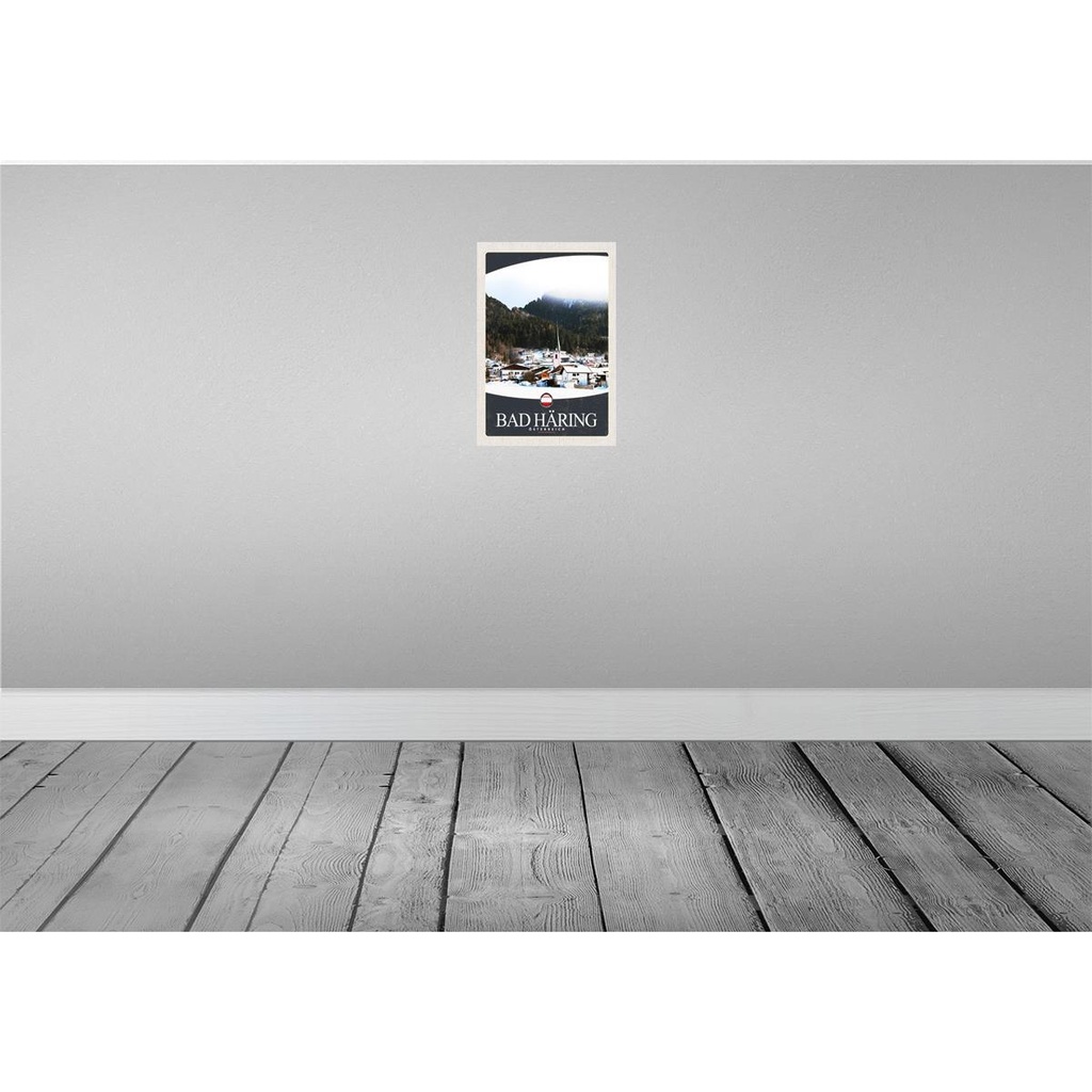 [LA-131507] Blechschild 30x20 cm Bad Häring Österreich Schnee Winter Bildmotiv Reisemotiv Abenteuer Reisen Urlaub Bild 2