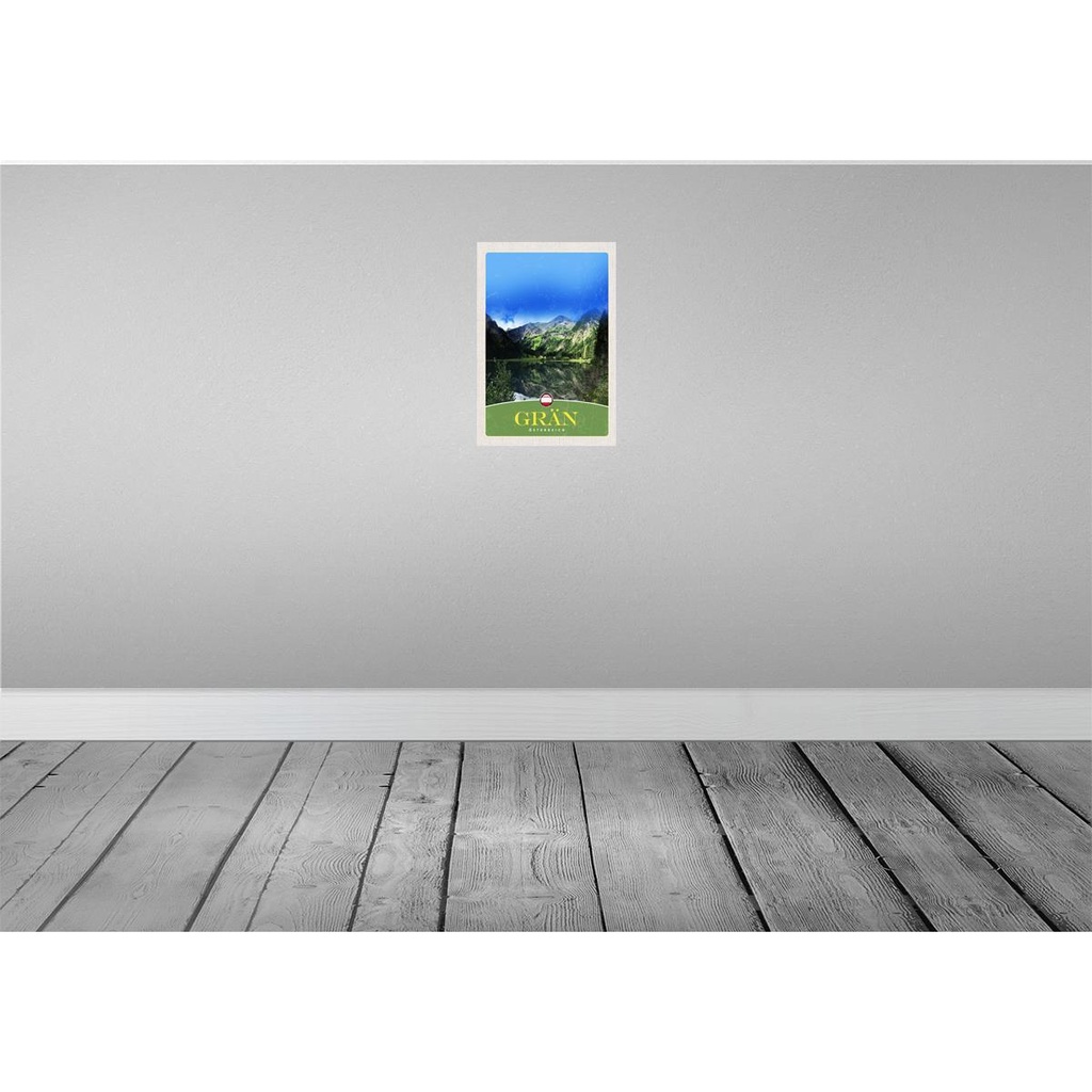 [LA-131522] Blechschild 30x20 cm Grän Österreich Urlaub Wälder See Natur Berg Bildmotiv Reisemotiv Abenteuer Reisen Bild 2