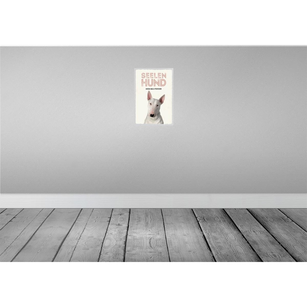 [LA-131535] Blechschild 30x20 cm Seelen Hund mein Bullterrier Bild 2
