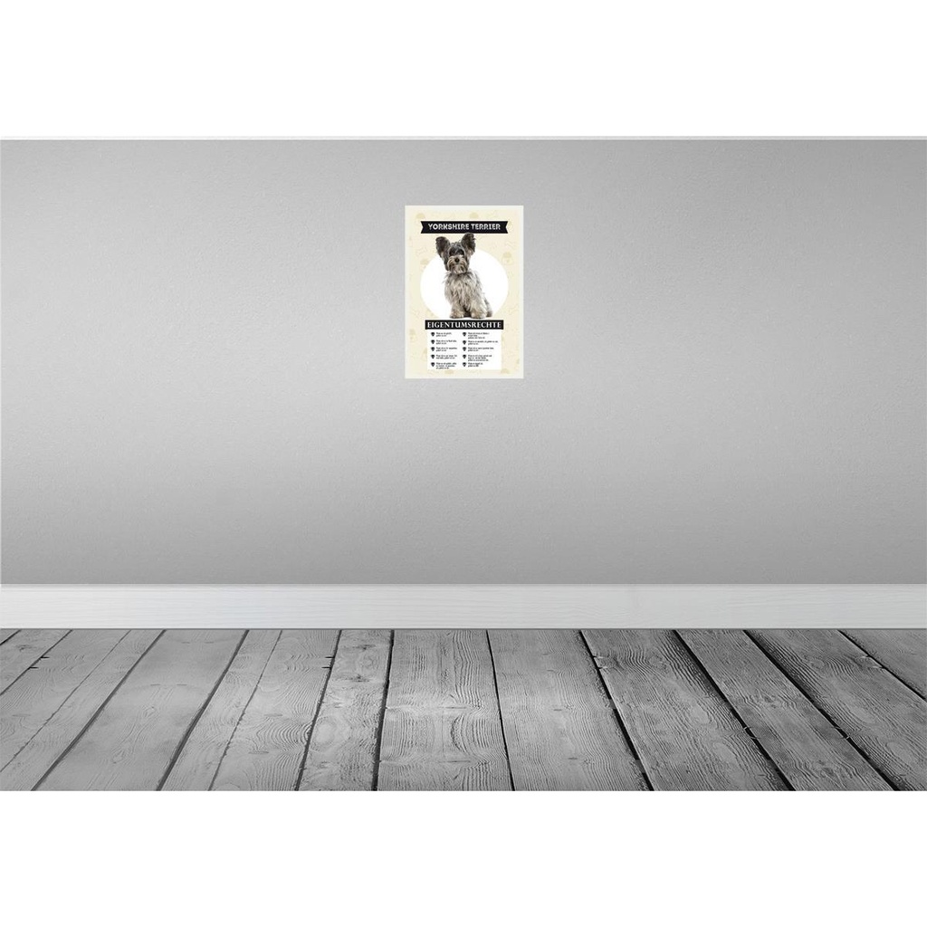 [LA-131541] Blechschild 30x20 cm Yorkshire Terrier Eigentumsrechte Hund Bild 2