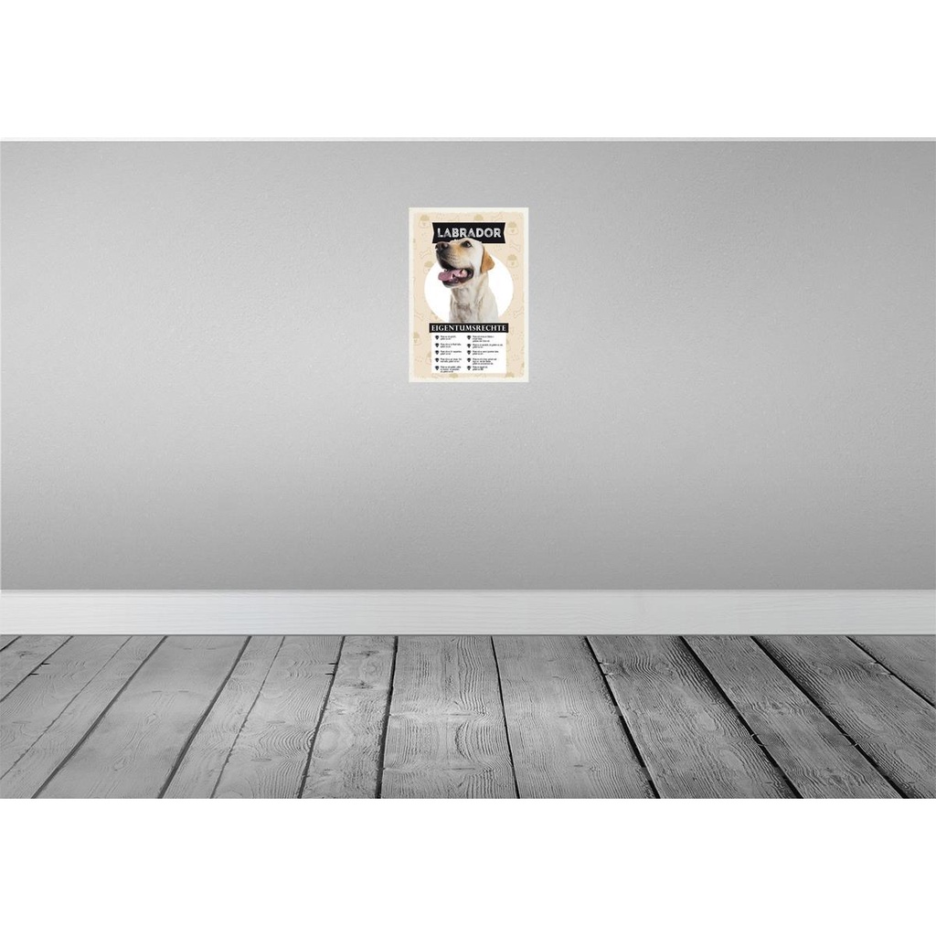 [LA-131542-H] Holzschild 30x20 cm Labrador Eigentumsrechte Bild 2