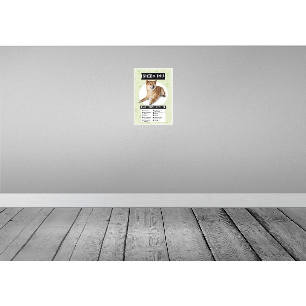 [LA-131544-H] Holzschild 30x20 cm Shiba Inu Eigentumsrechte Bild 2