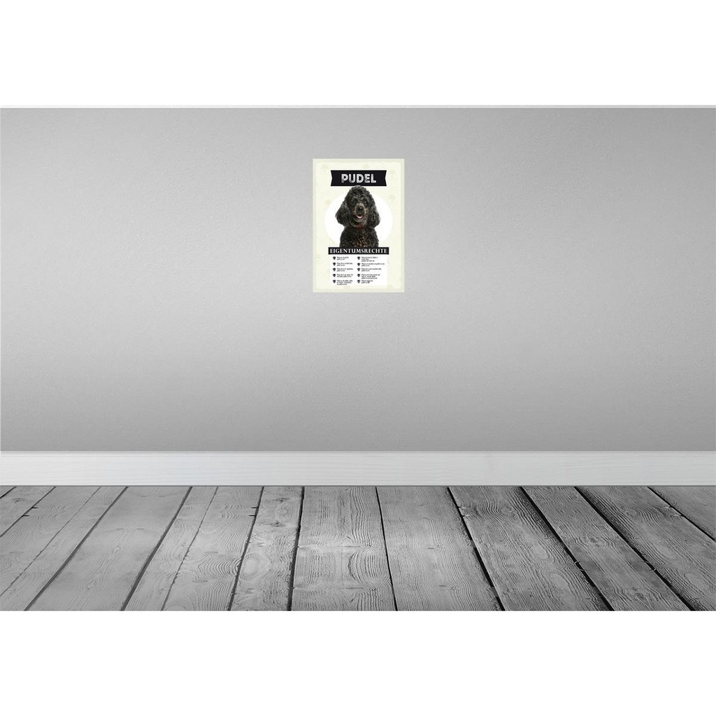 [LA-131545-H] Holzschild 30x20 cm Pudel Eigentumsrechte Bild 2