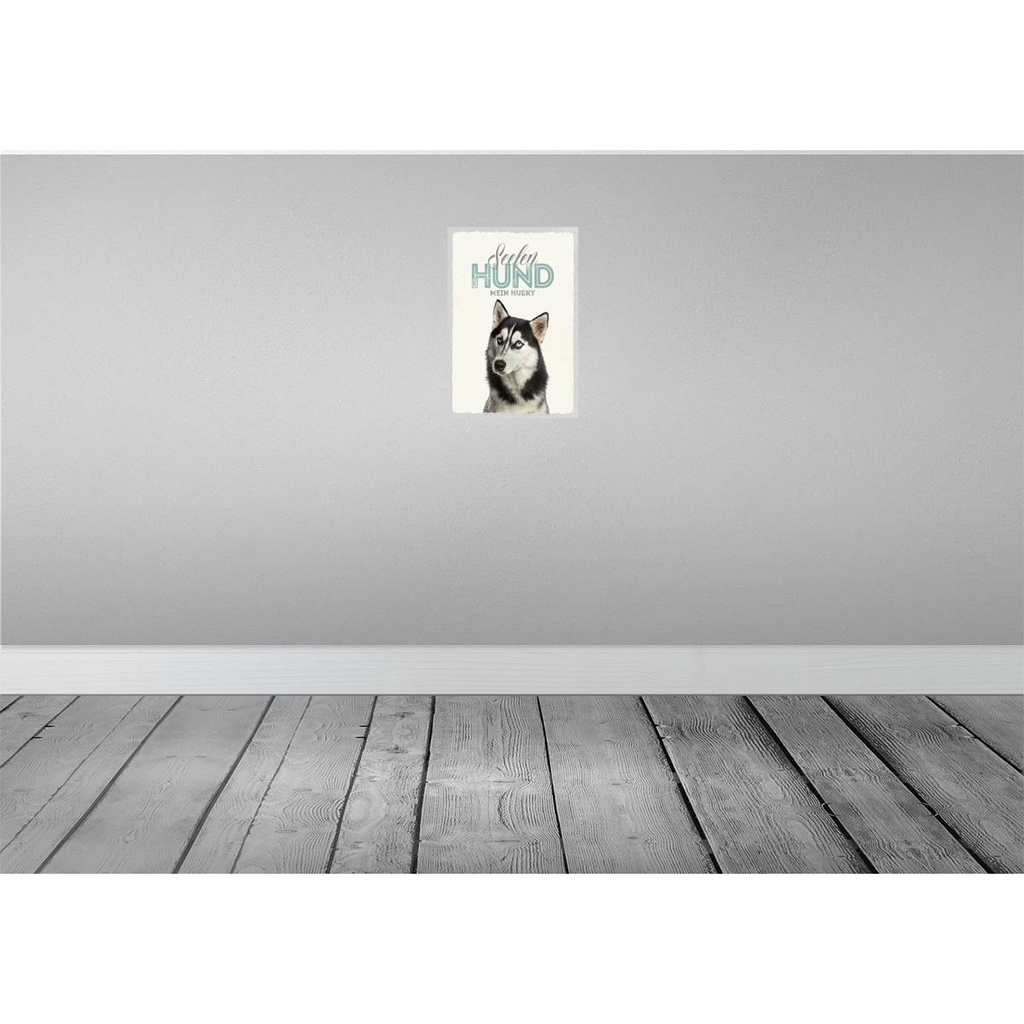 [LA-131562] Blechschild 30x20 cm Seelen Hund mein Husky Bild 2