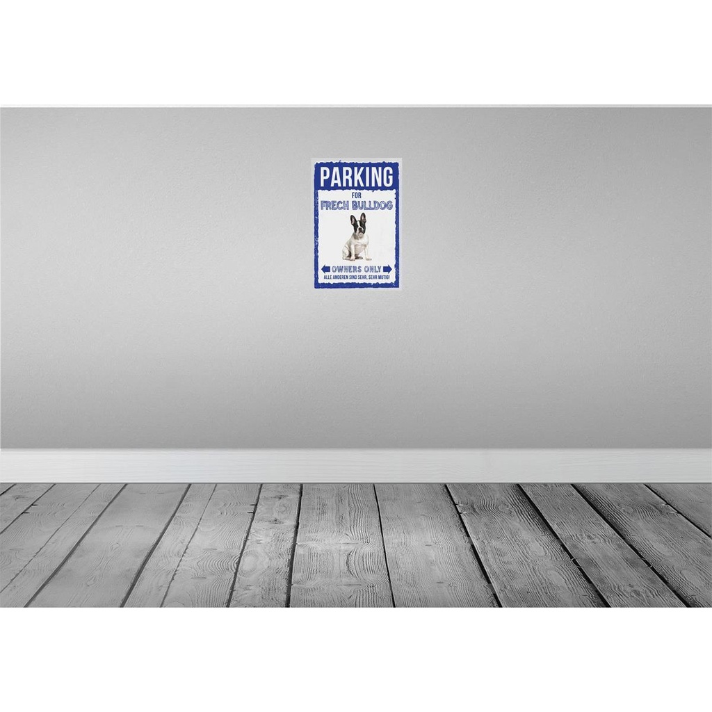 [LA-131563-H] Holzschild 30x20 cm parking for frech bulldog Bild 2