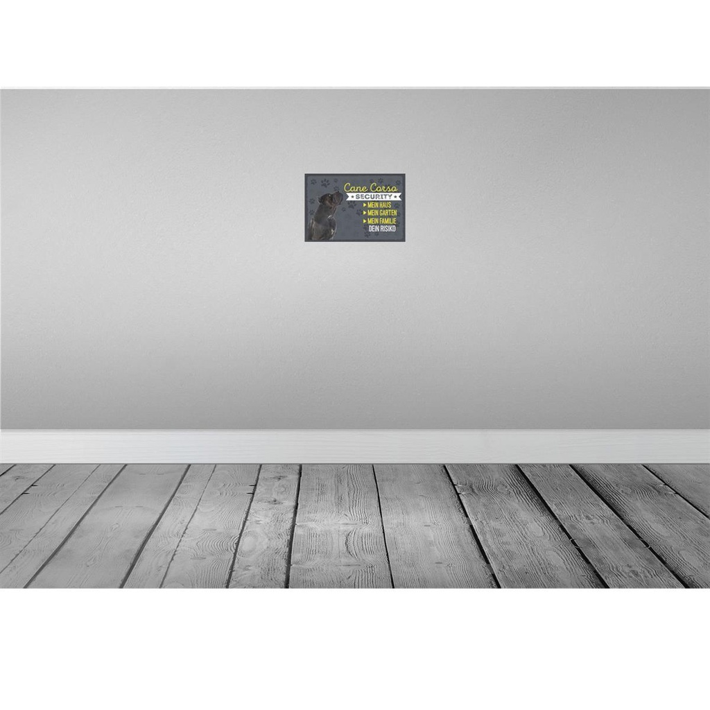 [LA-131571] Blechschild 20x30 cm Cane Corso Security dein Risiko Bild 2