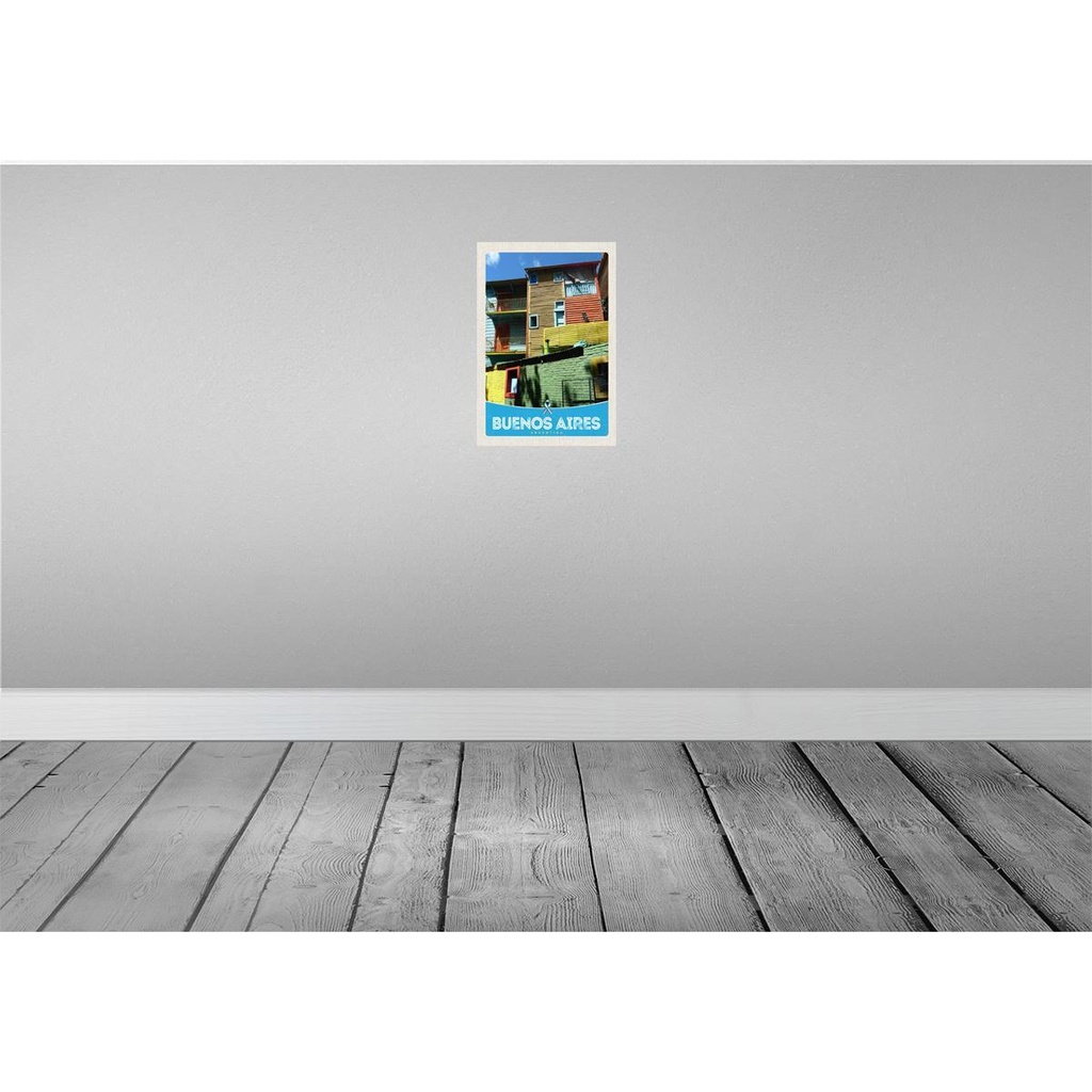[LA-131634] Blechschild 30x20 cm Buenos Aires Argentinien Häuser Bildmotiv Reisemotiv Abenteuer Reisen Urlaub Bild 2