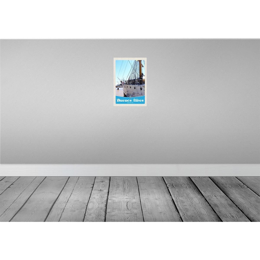 [LA-131639] Blechschild 30x20 cm Buenos Aires Argentinien Schiff Bildmotiv Reisemotiv Abenteuer Reisen Urlaub Bild 2