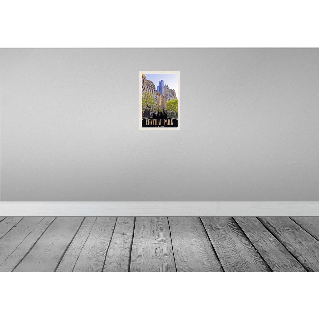 [LA-131651-H] Holzschild 30x20 cm Central Park USA New York Hochhaus Bildmotiv Reisemotiv Abenteuer Reisen Bild 2