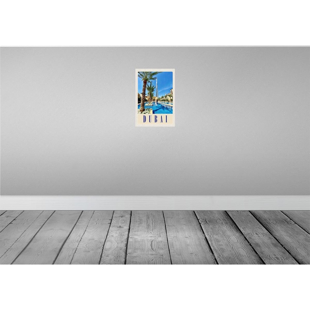 [LA-131660] Blechschild 30x20 cm Dubai Palmen Wolkenkratzer Bildmotiv Reisemotiv Abenteuer Reisen Urlaub Bild 2
