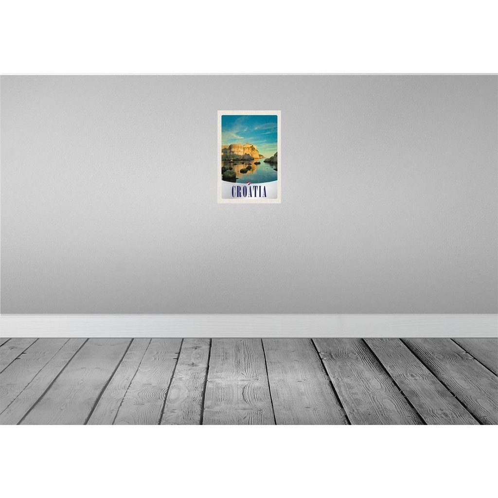 [LA-131662] Blechschild 30x20 cm Kroatien Burg Strand Meer Europa Bildmotiv Reisemotiv Abenteuer Reisen Urlaub Bild 2