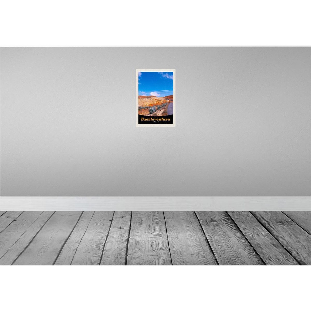 [LA-131673-H] Holzschild 30x20 cm Fuerteventura Spanien Wüste Gebirge Bildmotiv Reisemotiv Abenteuer Reisen Bild 2