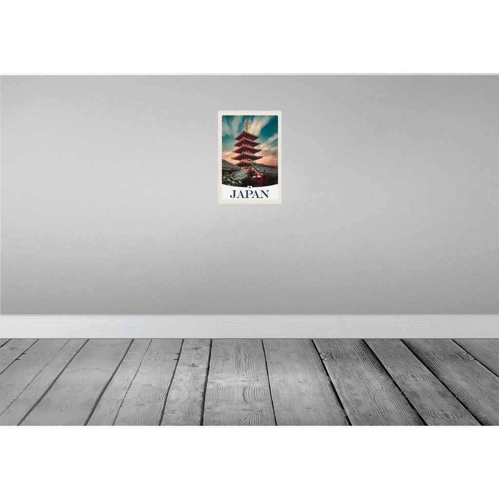 [LA-131694-H] Holzschild 30x20 cm Japan Asien traditionelles Gebäude Bildmotiv Reisemotiv Abenteuer Reisen Bild 2