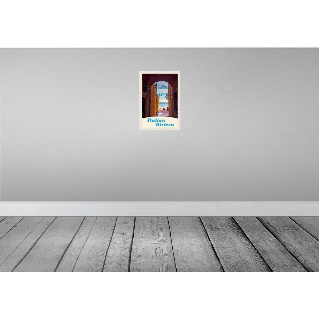 [LA-131705-H] Holzschild 30x20 cm Italien Riviera Strand Meer Bildmotiv Reisemotiv Abenteuer Reisen Bild 2