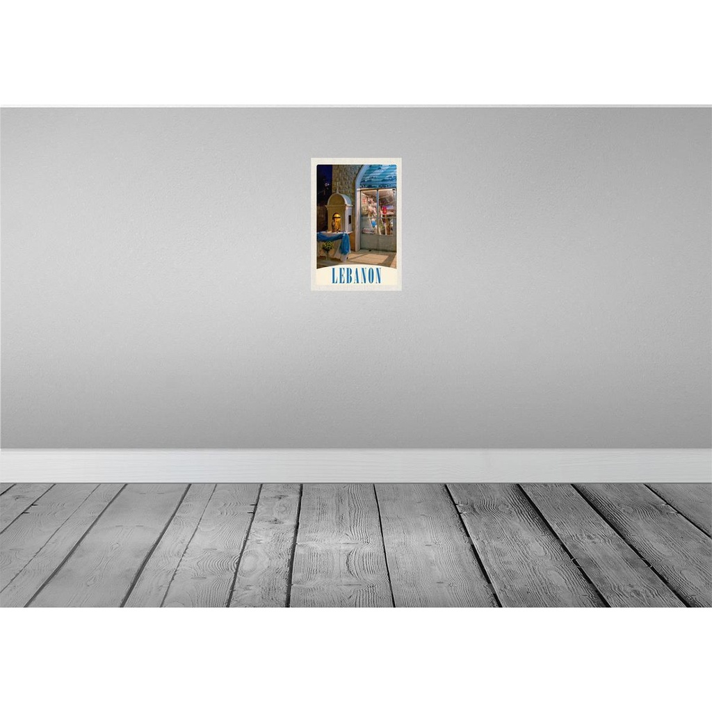 [LA-131706] Blechschild 30x20 cm Libanon Afrika Christen Kreuz Bildmotiv Reisemotiv Abenteuer Reisen Urlaub Bild 2