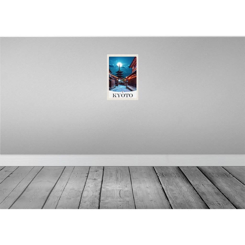 [LA-131710] Blechschild 30x20 cm Kyoto Japan Innenstadt Abend Bildmotiv Reisemotiv Abenteuer Reisen Urlaub Bild 2