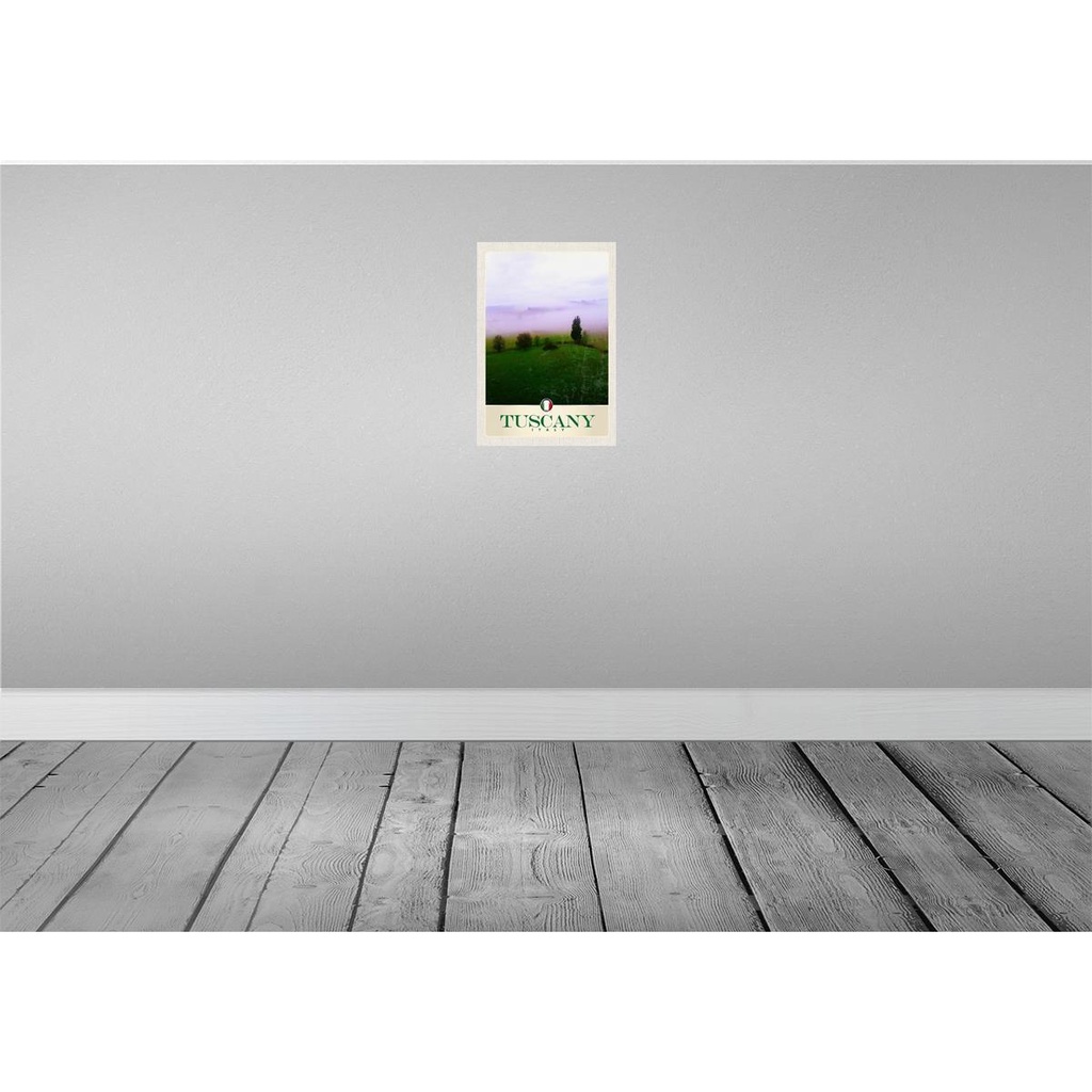 [LA-131721-H] Holzschild 30x20 cm Toskana Italien Berge Wiese Natur Bildmotiv Reisemotiv Abenteuer Reisen Bild 2
