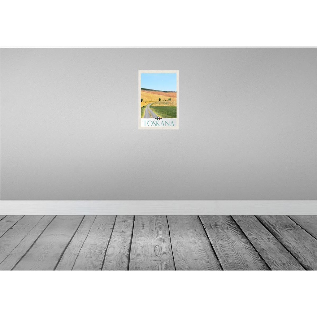 [LA-131736] Blechschild 30x20 cm Toskana Italien Weide Wiese Natur Bildmotiv Reisemotiv Abenteuer Reisen Urlaub Bild 2
