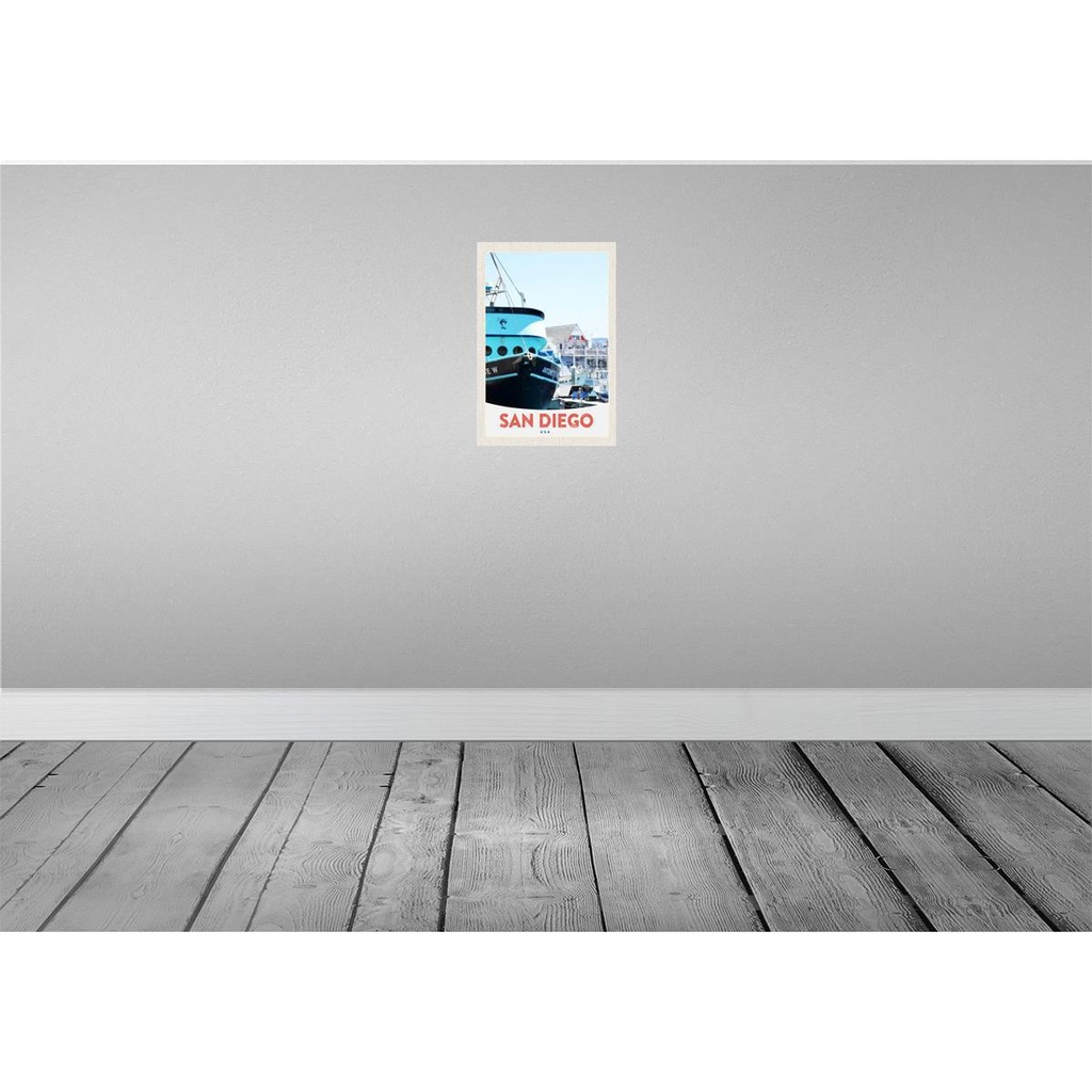 [LA-131755] Blechschild 30x20 cm San Diego Amerika USA Urlaub Yacht Meer Bildmotiv Reisemotiv Abenteuer Reisen Bild 2