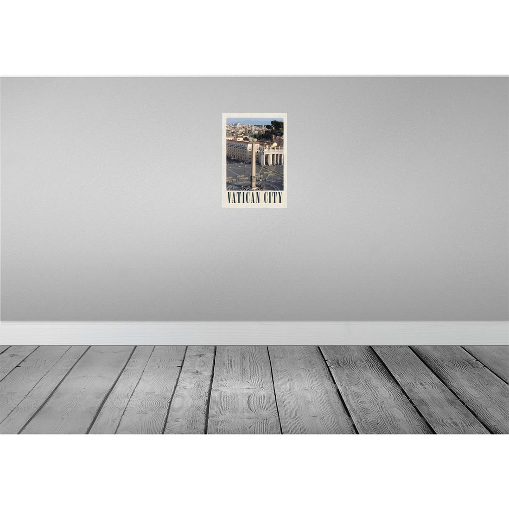 [LA-131760-H] Holzschild 30x20 cm Vatikan Stadt Platz Kirche Bildmotiv Reisemotiv Abenteuer Reisen Bild 2