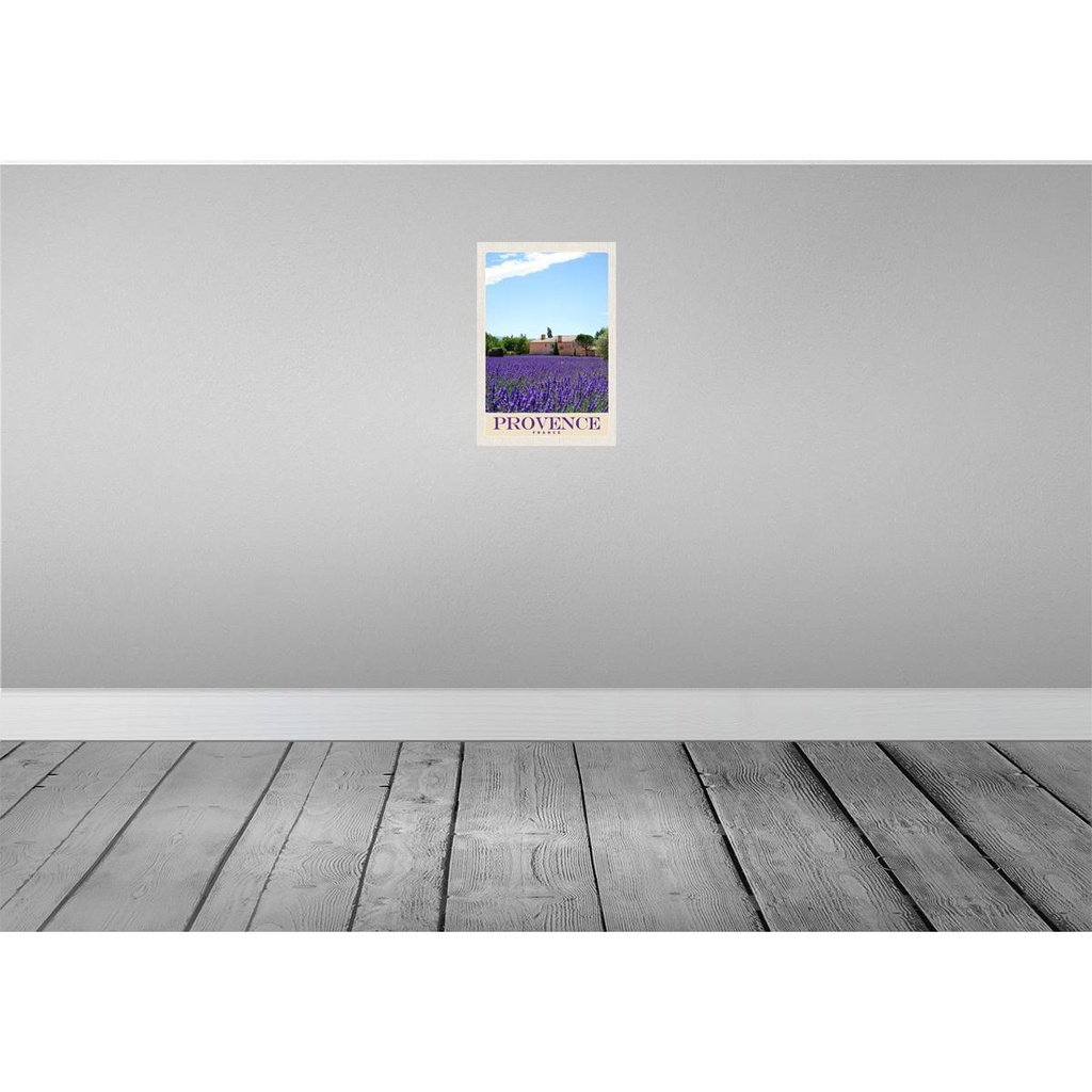 [LA-131790-H] Holzschild 30x20 cm Provence Frankreich Natur Haus lila Bild 2