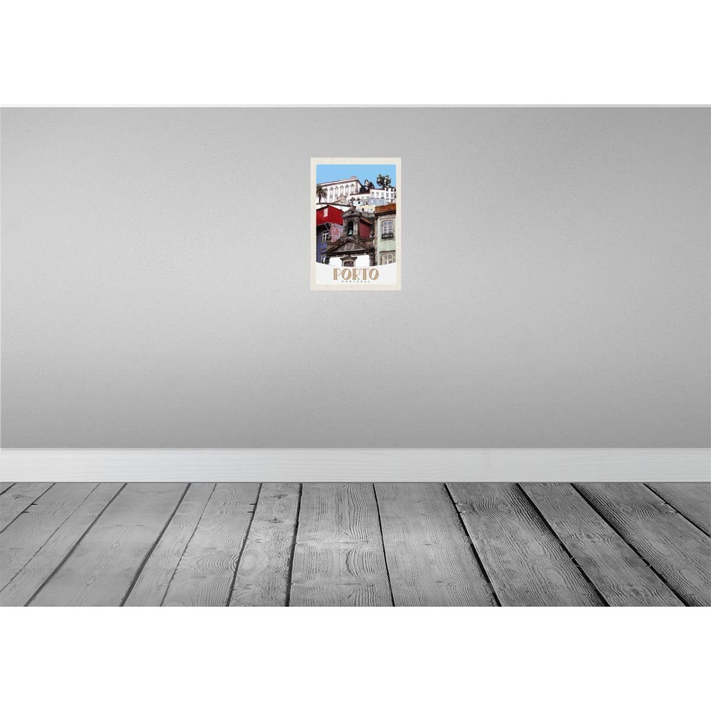 [LA-131803-H] Holzschild 30x20 cm Porto Portugal Stadt Europa Bildmotiv Reisemotiv Abenteuer Reisen Bild 2
