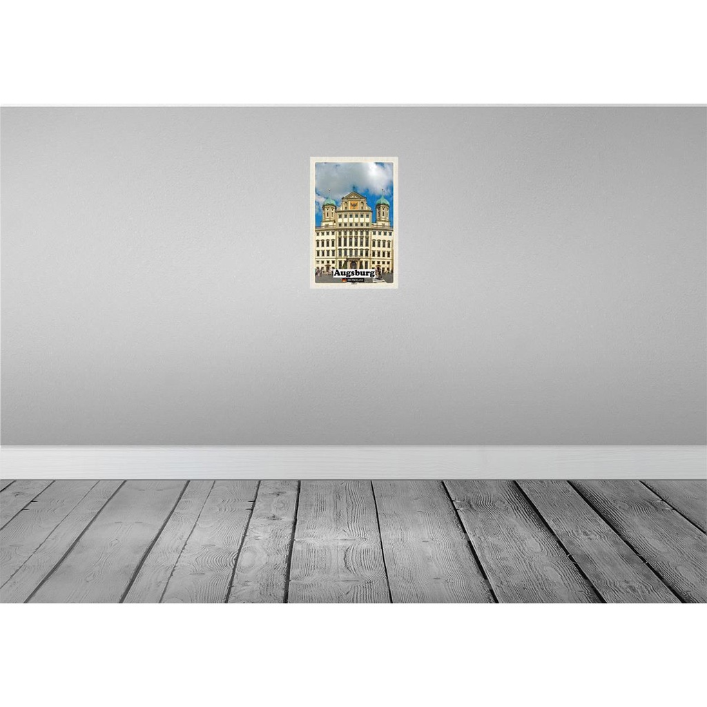[LA-131966] Blechschild 30x20 cm Augsburg Rathaus Architektur Bildmotiv Reisemotiv Abenteuer Reisen Urlaub Häuser Bild 2