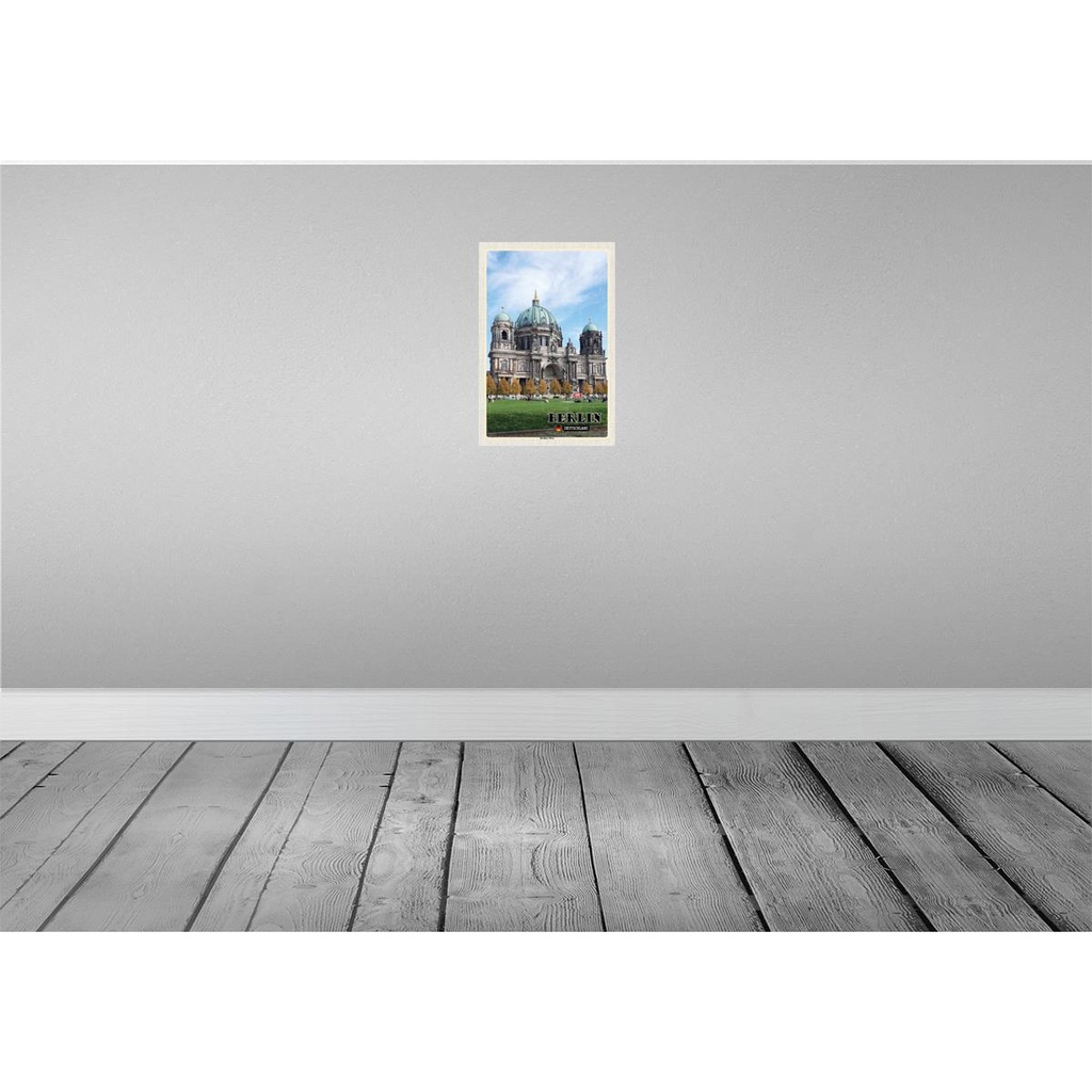 [LA-131970-H] Holzschild 30x20 cm Berlin Hauptstadt Dom Architektur Bildmotiv Reisemotiv Abenteuer Reisen Bild 2