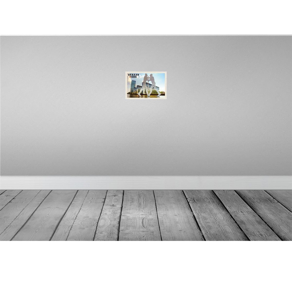 [LA-131986] Blechschild 20x30 cm Berlin Molecule Mann Skulptur Bildmotiv Reisemotiv Abenteuer Reisen Urlaub Bild 2
