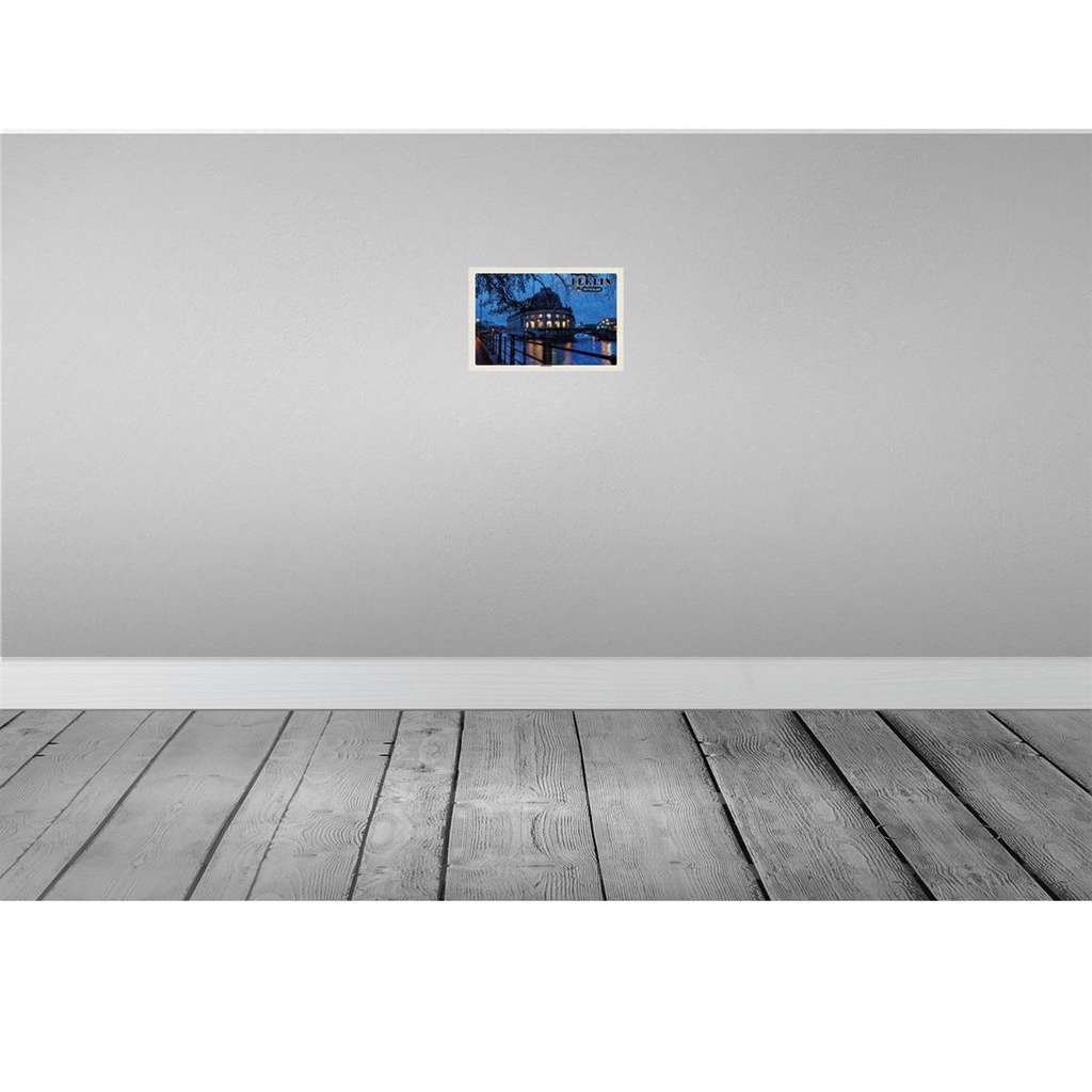 [LA-131988-H] Holzschild 20x30 cm Berlin Museuminsel Nacht Abend Bildmotiv Reisemotiv Abenteuer Reisen Bild 2