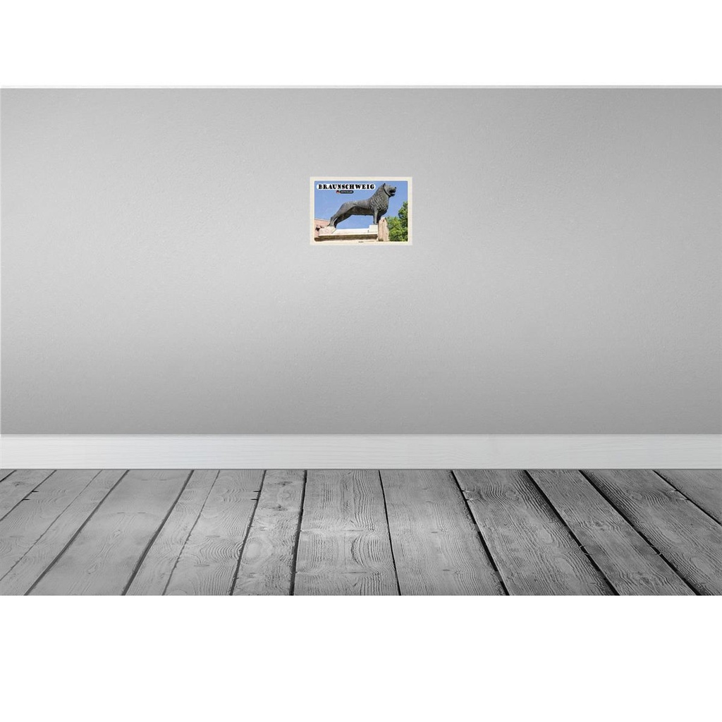 [LA-132013-H] Holzschild 20x30 cm Braunschweig Burglöwe Architektur Bildmotiv Reisemotiv Abenteuer Reisen Bild 2