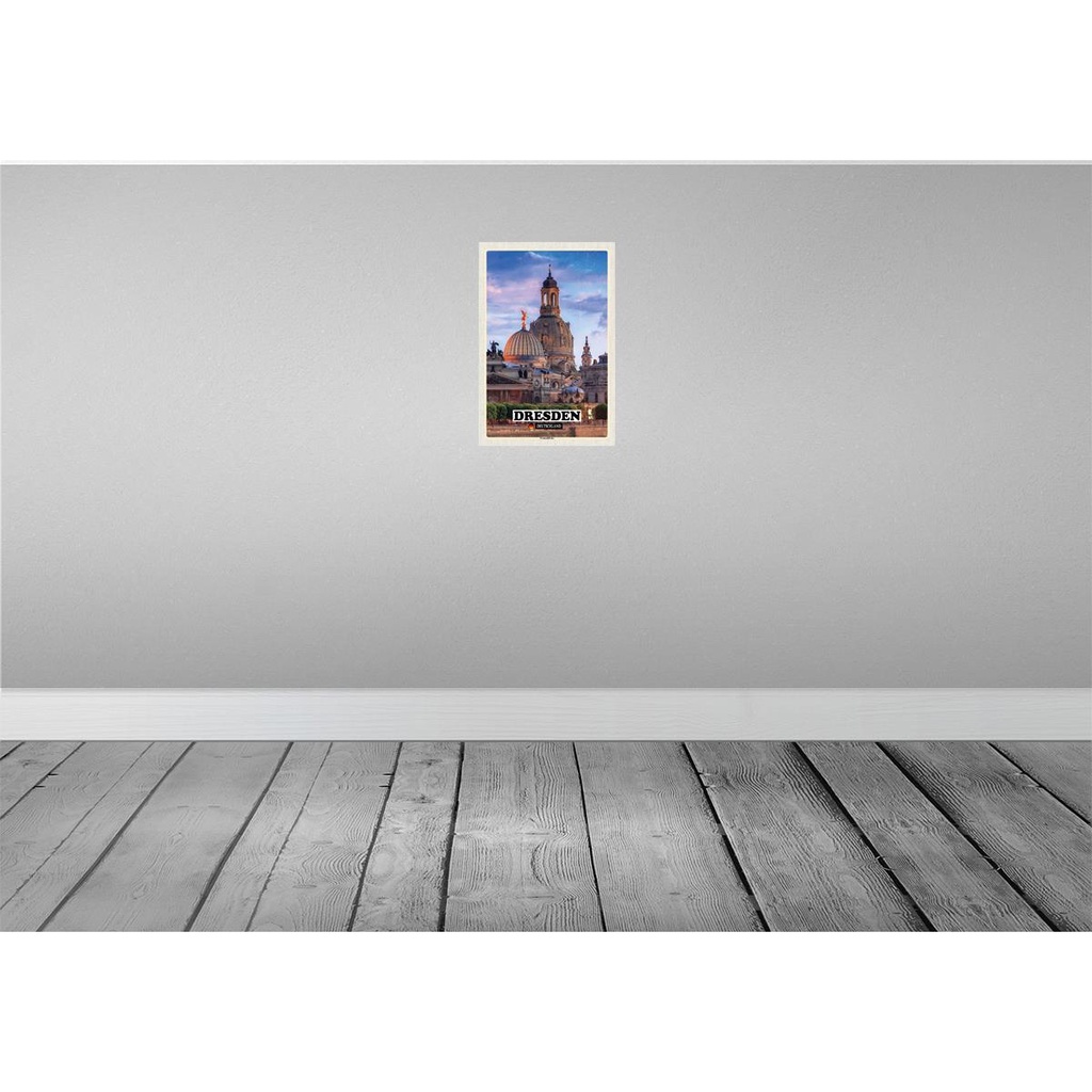 [LA-132020-H] Holzschild 30x20 cm Dresden Deutschland Frauenkirche Bildmotiv Reisemotiv Abenteuer Reisen Bild 2