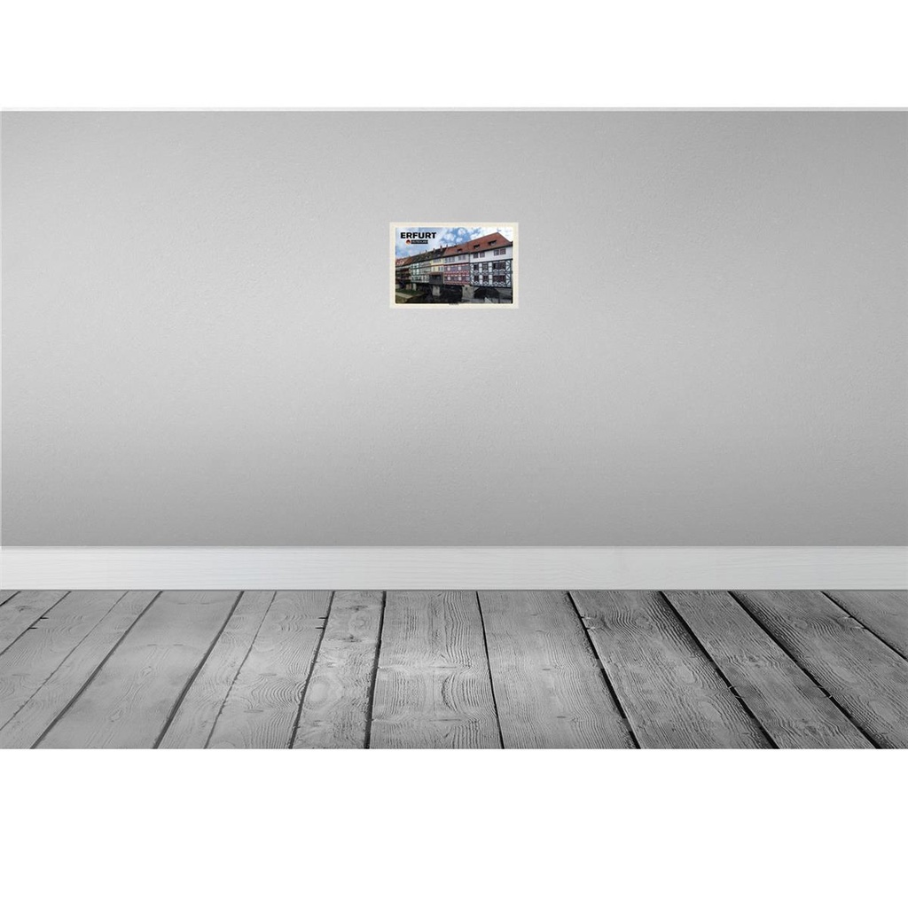 [LA-132023] Blechschild 20x30 cm Erfurt Deutschland Krämerbrücke Bildmotiv Reisemotiv Abenteuer Reisen Urlaub Bild 2