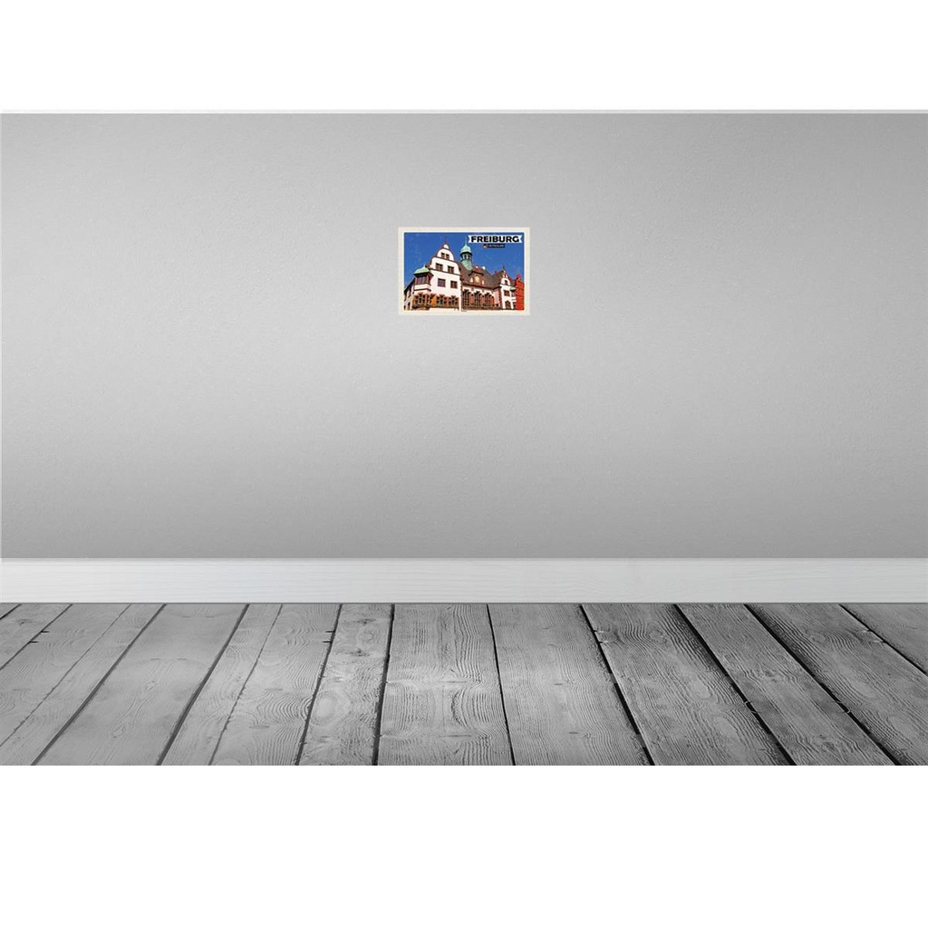 [LA-132026] Blechschild 20x30 cm Freiburg Rathaus Architektur Bildmotiv Reisemotiv Abenteuer Reisen Urlaub Häuser Bild 2