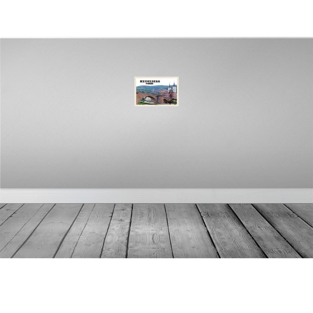 [LA-132030] Blechschild 20x30 cm Heidelberg Altstadt Torbogen Bildmotiv Reisemotiv Abenteuer Reisen Urlaub Bild 2