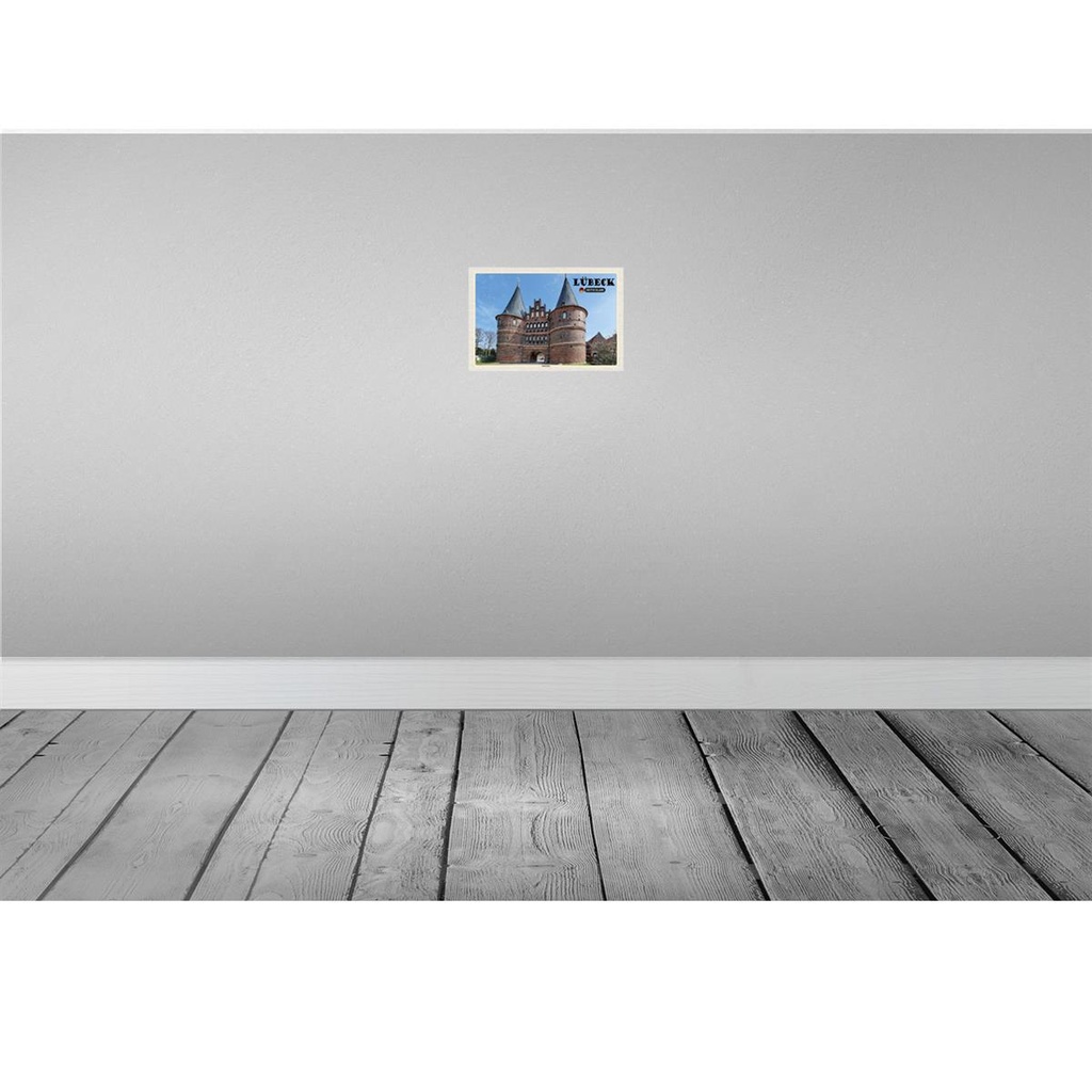 [LA-132032-H] Holzschild 20x30 cm Lübeck Deutschland Holstentor Bildmotiv Reisemotiv Abenteuer Reisen Bild 2