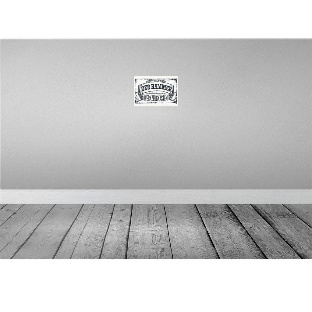 [LA-132052-H] Holzschild 20x30 cm du Bist nicht nur der Hammer Bild 2