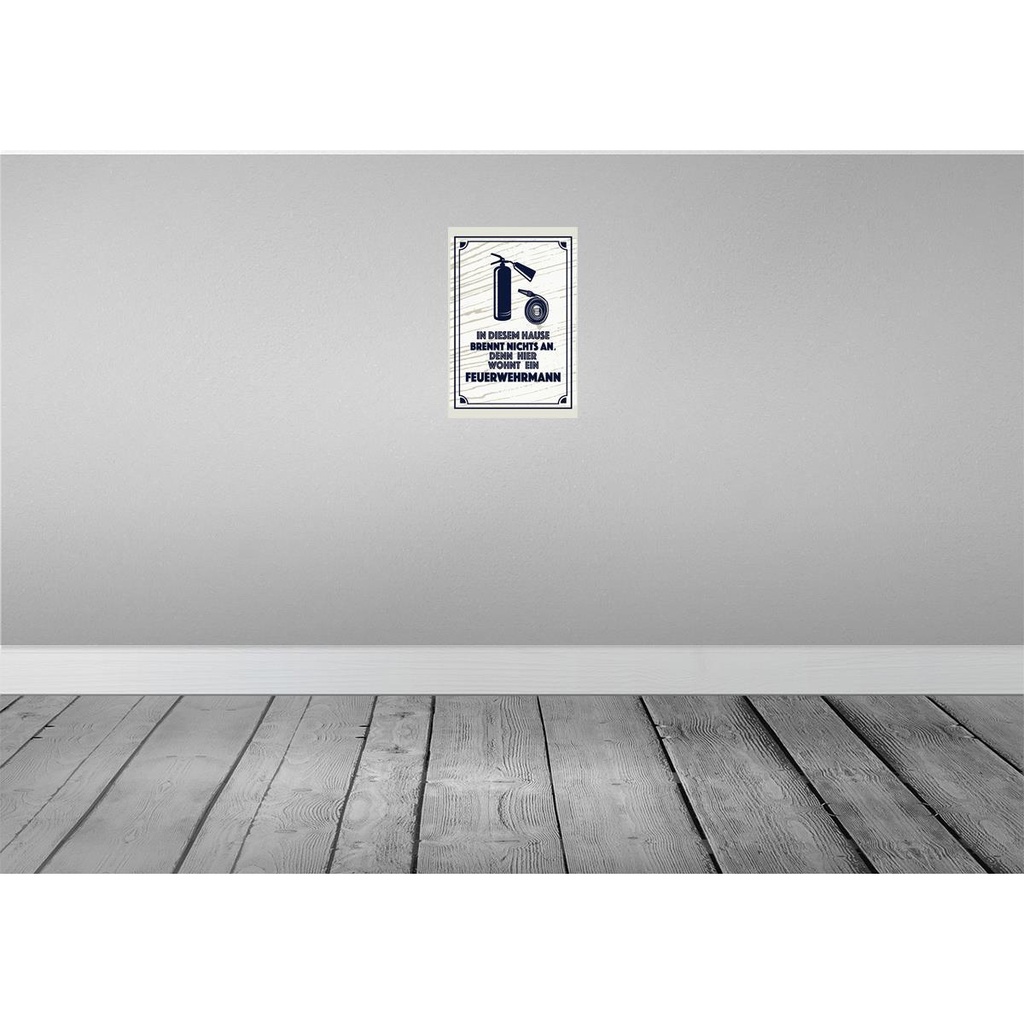 [LA-132053] Blechschild 30x20 cm In diesem Hause brennt nichts an Spruch Zitat Bild 2